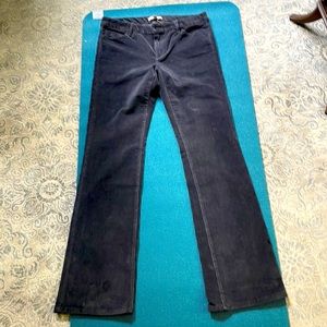 NWT Banana Republic Corduroy Boot Leg Pants Dark Charcoal Size 28